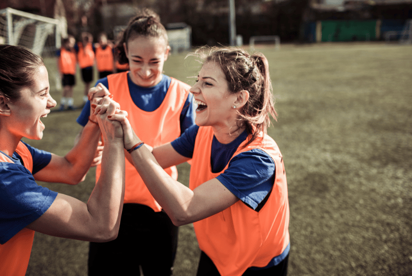 Wmens Football Build Relationships and Social Connections